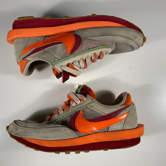 DH1347-100 LDWaffle x sacai x CLOT x Nike 'Orange Blaze' mens size US 10 - Picture 10 of 11